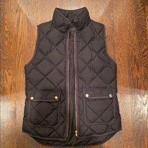 Black J.Crew Excursion Quilted Puffer Vest Size XS